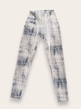 P'tula Brushed Blue and White High-Rise Leggings